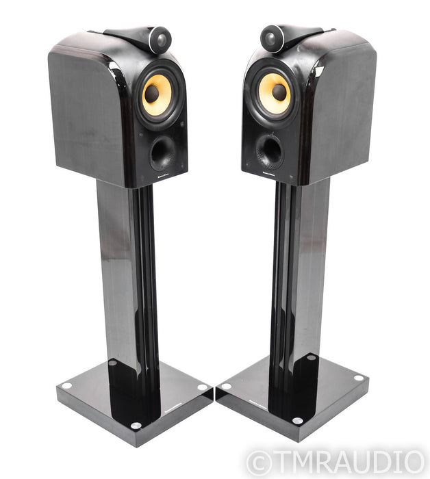 B&W PM1 Bookshelf Speakers; PM-1; Mocha Gloss Pair with Stands