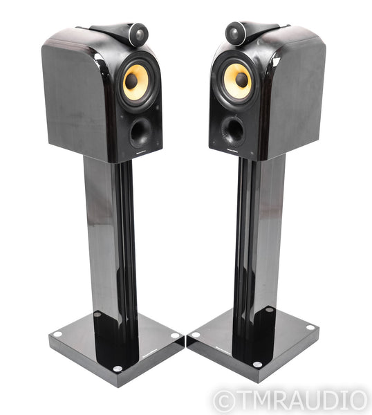 B&W PM1 Bookshelf Speakers; PM-1; Mocha Gloss Pair with Stands