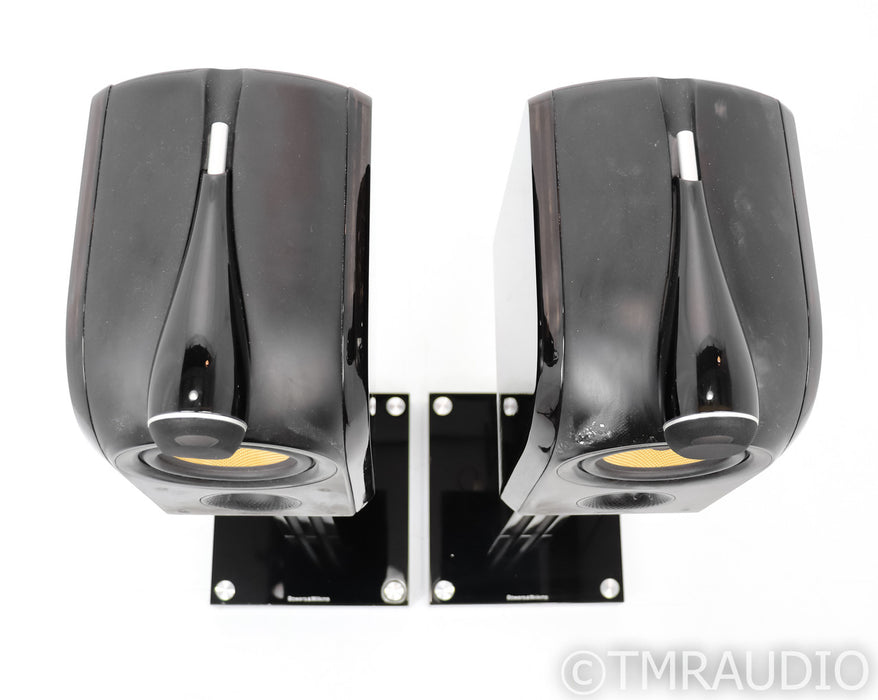 B&W PM1 Bookshelf Speakers; PM-1; Mocha Gloss Pair with Stands
