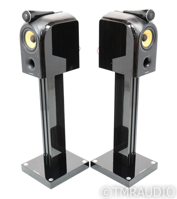 B&W PM1 Bookshelf Speakers; PM-1; Mocha Gloss Pair with Stands