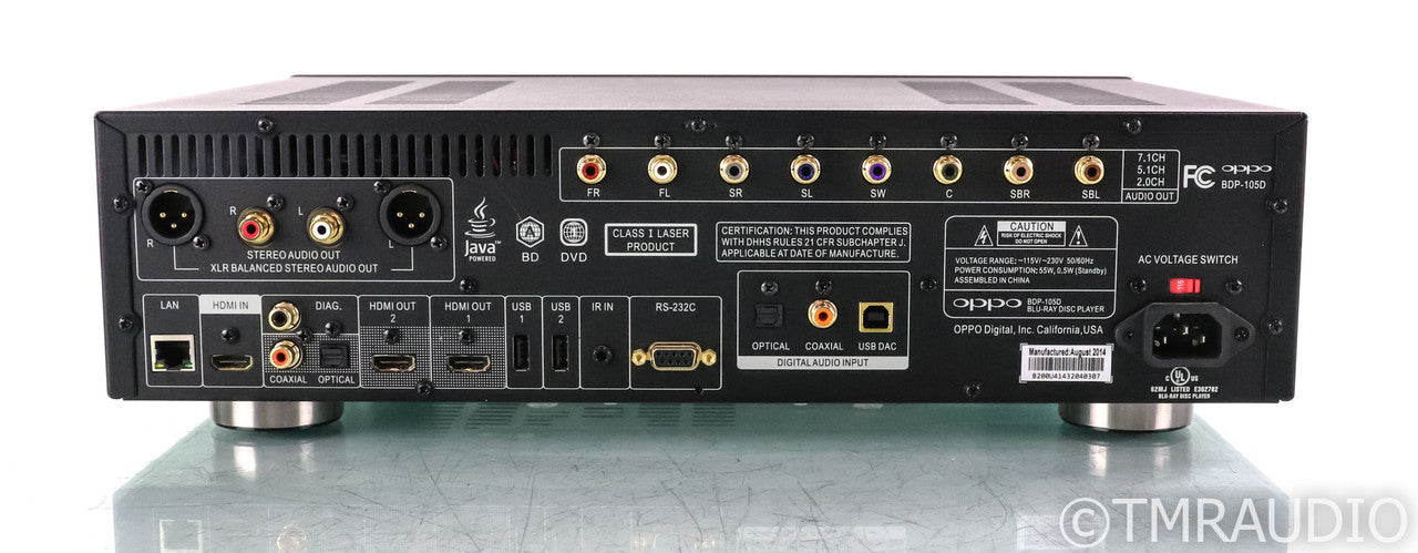 Oppo BDP-105D Universal Blu-Ray Player; BDP105; USB; Remote; Darbee Edition