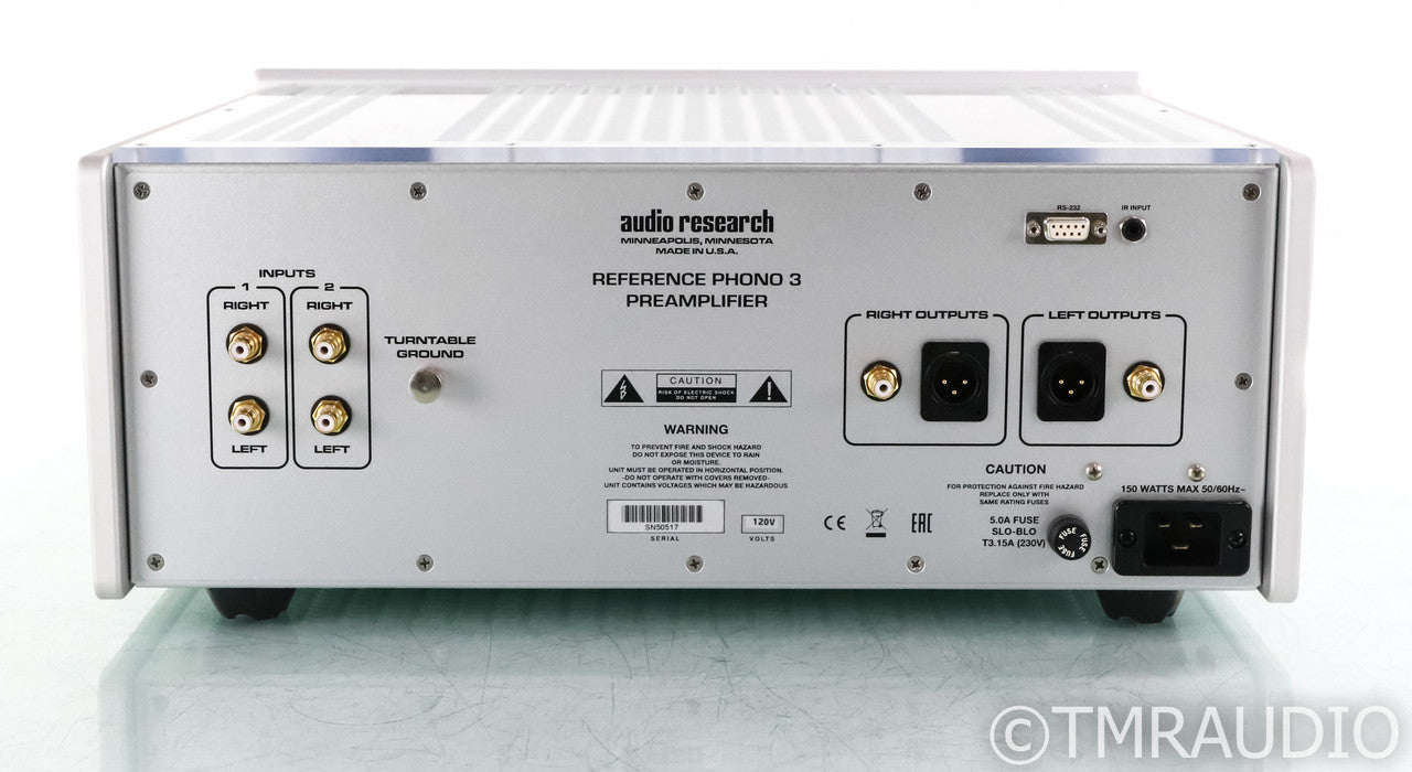 Audio Research Reference Phono 3 Tube MM / MC Phono Preamplifier; Very Low Hours