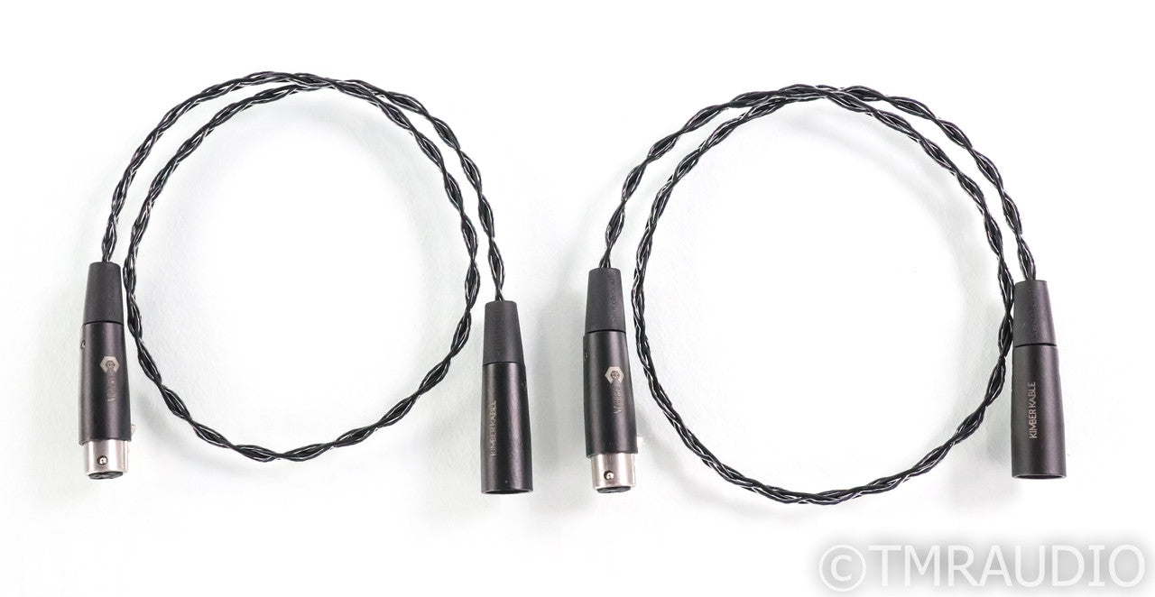 Kimber Kable Carbon XLR Cables; 0.75m Pair Balanced Interconnects (Open Box)