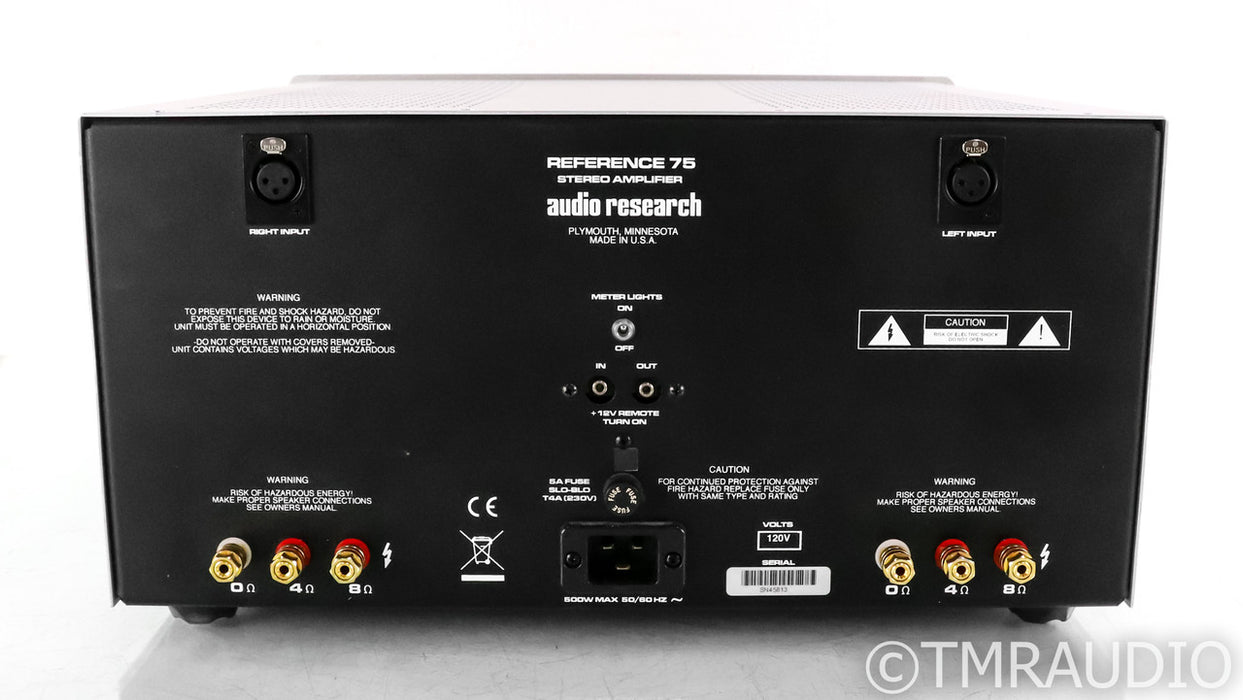 Audio Research Reference 75 Stereo Tube Power Amplifier; REF75; Silver