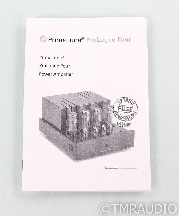 PrimaLuna Prologue Four Stereo Power Amplifier; Silver