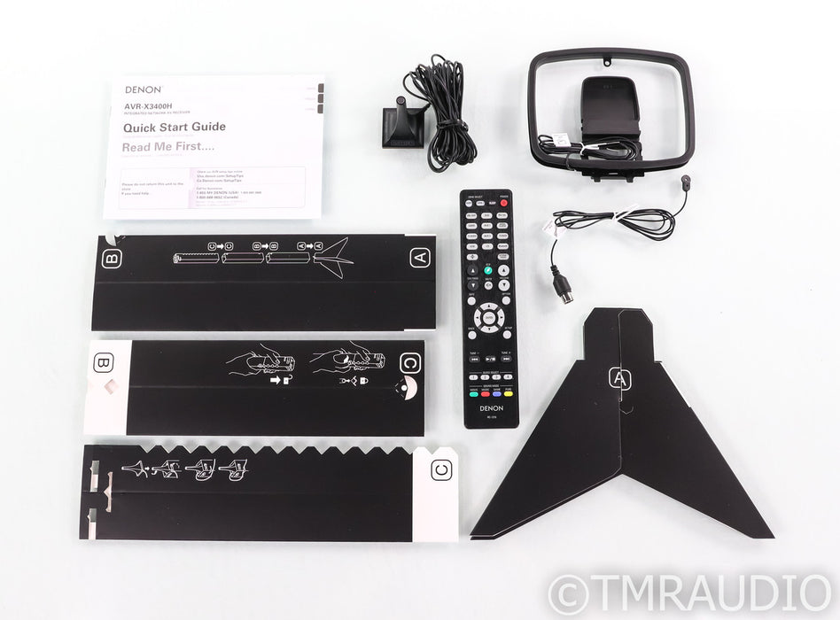 Denon AVR-X3400H 7.2 Channel Home Theater Receiver; AVR3X400H; Remote; Bluetooth