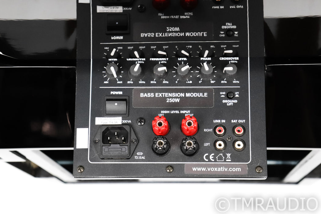 Voxativ 9.87 Floorstanding Speakers; Piano Black Monitor & Bass Module Pair