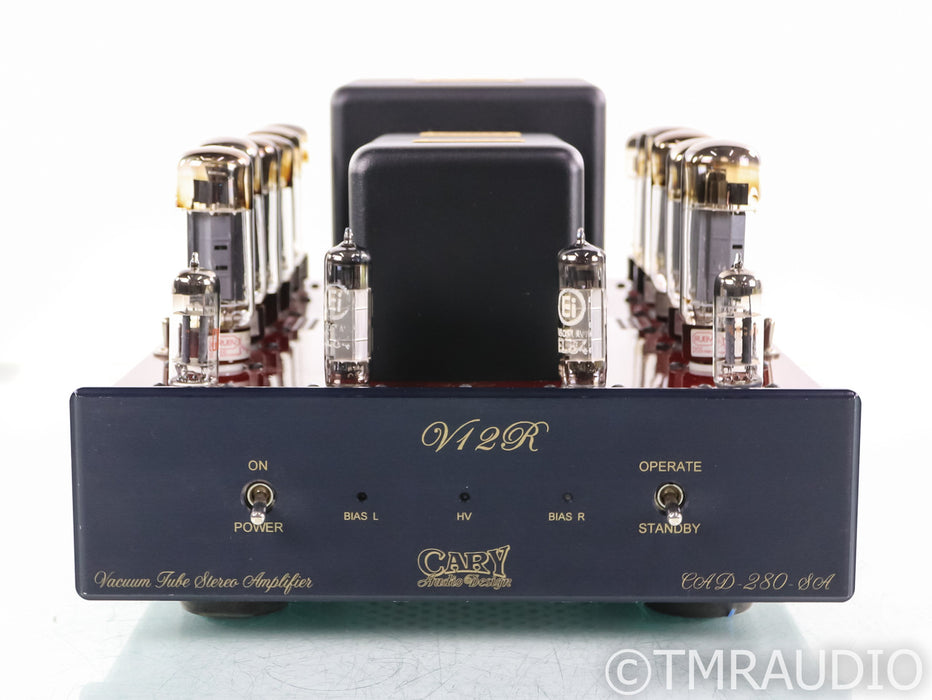 Cary Audio V12R CAD-280-SA Stereo Tube Power Amplifier; New Tubes