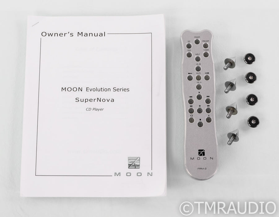 http://www.hifiplus.com/articles/ps-audio-p5-power Moon Supernova CD Player; Silver; Remote
