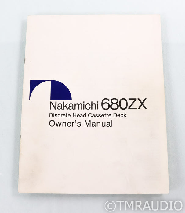 Nakamichi 680ZX Vintage Cassete Deck; 680-ZX