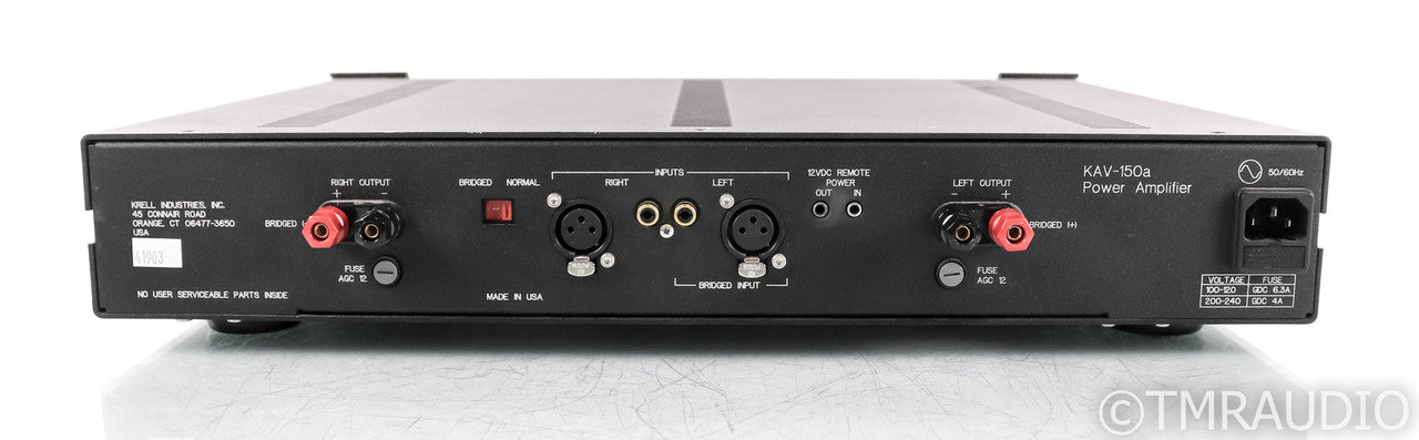 Krell KAV-150a Stereo Power Amplifier; KAV150A