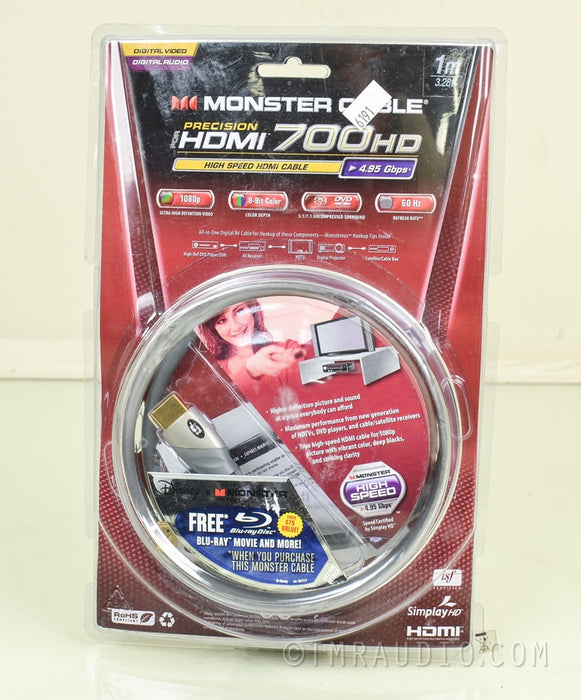 Monster 700HD 1 meter HDMI Cable NIB