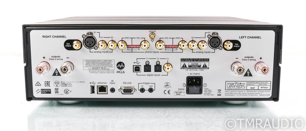 Mark Levinson No. 5805 Stereo Integrated Amplifier; Remote; DAC; MM / MC Phono