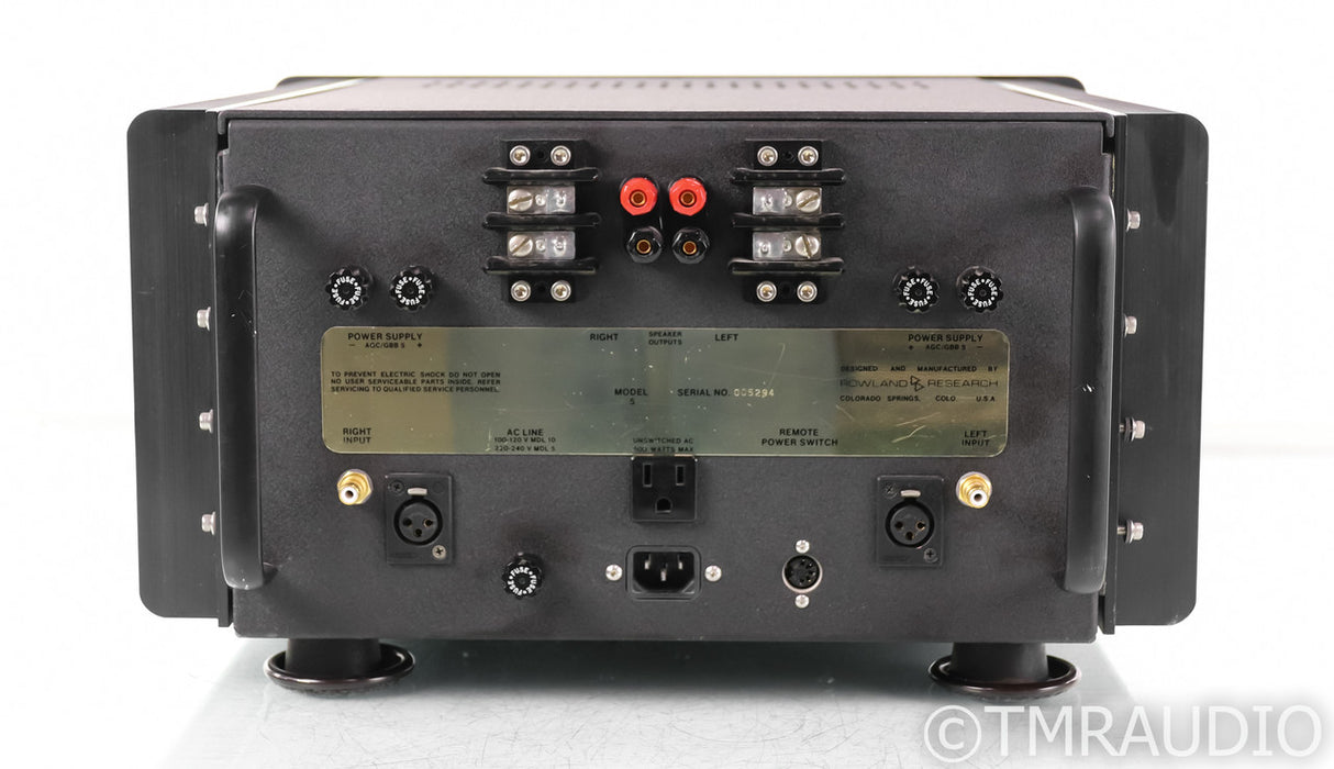 Jeff Rowland Model 5 Stereo Power Amplifier; Rowland Research; Black