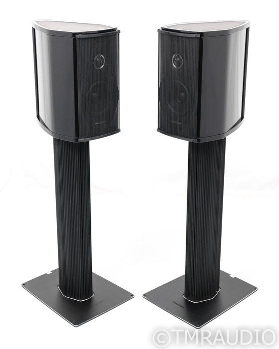 Sonus Faber Olympica 1 Bookshelf Speakers; Black Pair w/ Stands