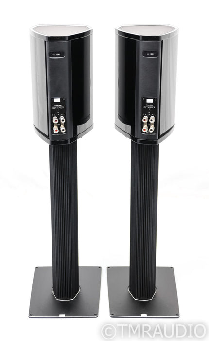 Sonus Faber Olympica 1 Bookshelf Speakers; Black Pair w/ Stands