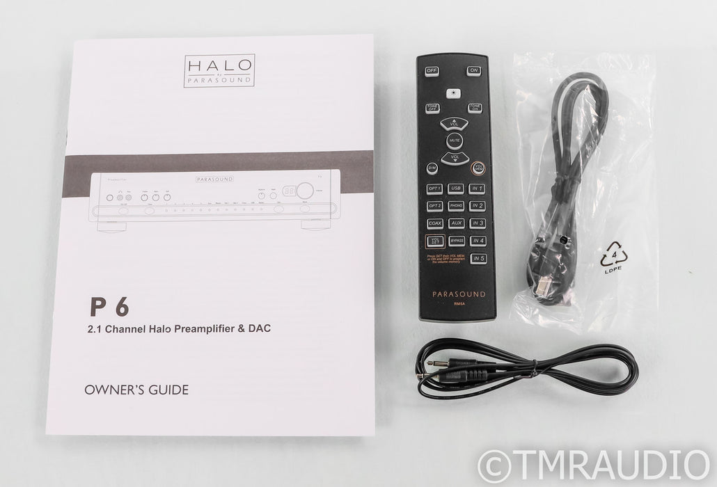Parasound P6 2.1 Channel Preamplifier; P-6; Black; Remote