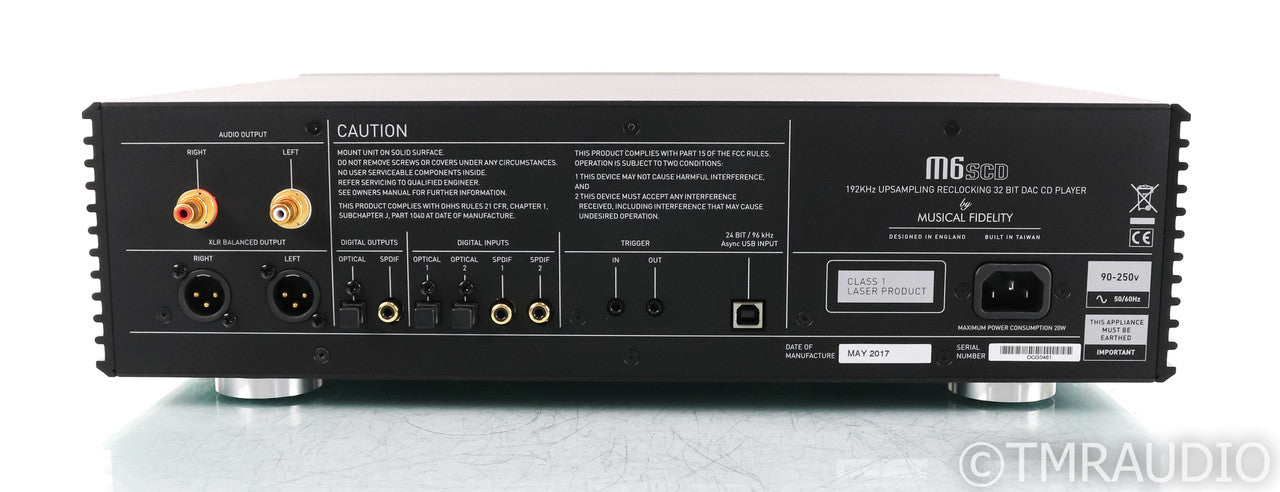 Musical Fidelity M6SCD CD Player; Remote; Black (Open Box)