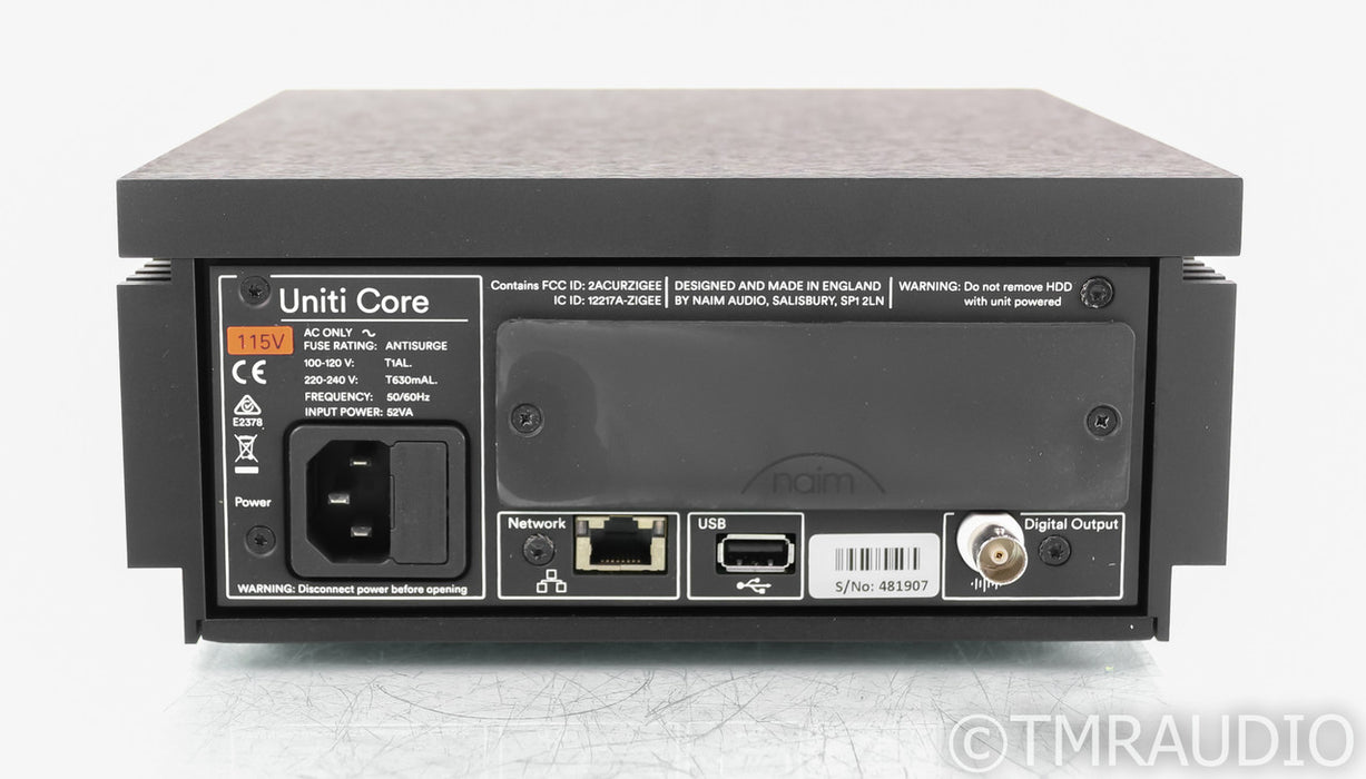 Naim Uniti Core Network Streamer / CD Ripper; Black (Open Box)