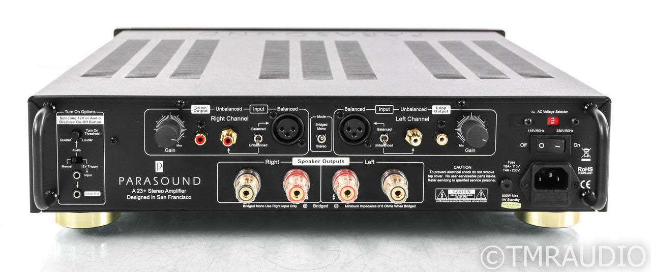 Parasound Halo A23+  Stereo Power Amplifier; A23 Plus; Black