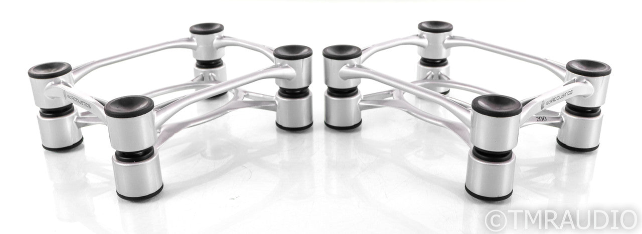 IsoAcoustics Aperta 200 Speaker Isolation Stands; Silver Pair (Open Box)