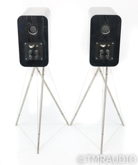 Q Acoustics Concept 300 Bookshelf Speakers; Silver Ebony Pair / Sands (Open Box)