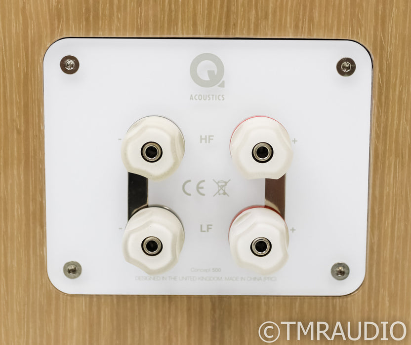 Q Acoustics Concept 500 Floorstanding Speakers; White Light Oak Pair (Open Box)