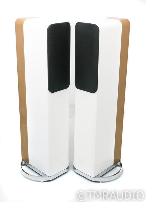 Q Acoustics Concept 500 Floorstanding Speakers; White Light Oak Pair (Open Box)