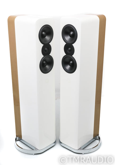 Q Acoustics Concept 500 Floorstanding Speakers; White Light Oak Pair (Open Box)