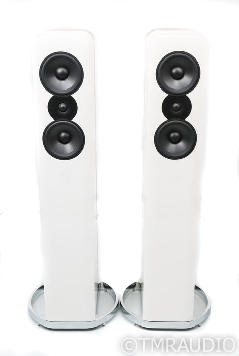 Q Acoustics Concept 500 Floorstanding Speakers; White Light Oak Pair (Open Box)