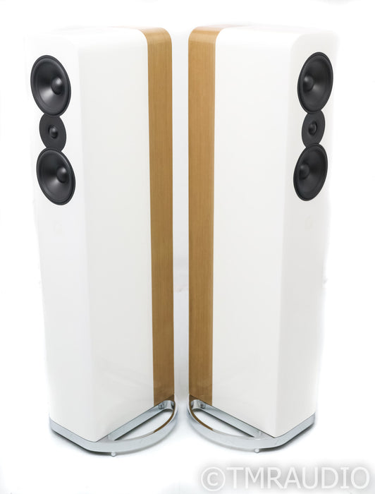 Q Acoustics Concept 500 Floorstanding Speakers; White Light Oak Pair (Open Box)