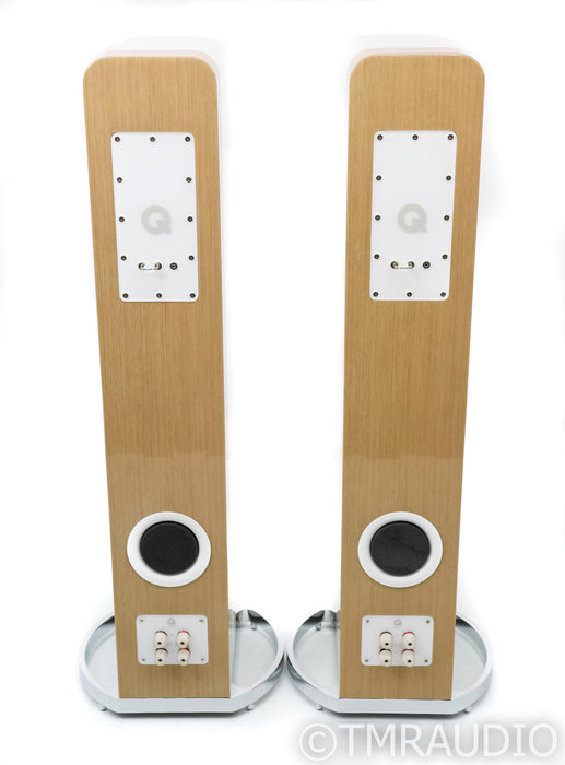Q Acoustics Concept 500 Floorstanding Speakers; White Light Oak Pair (Open Box)