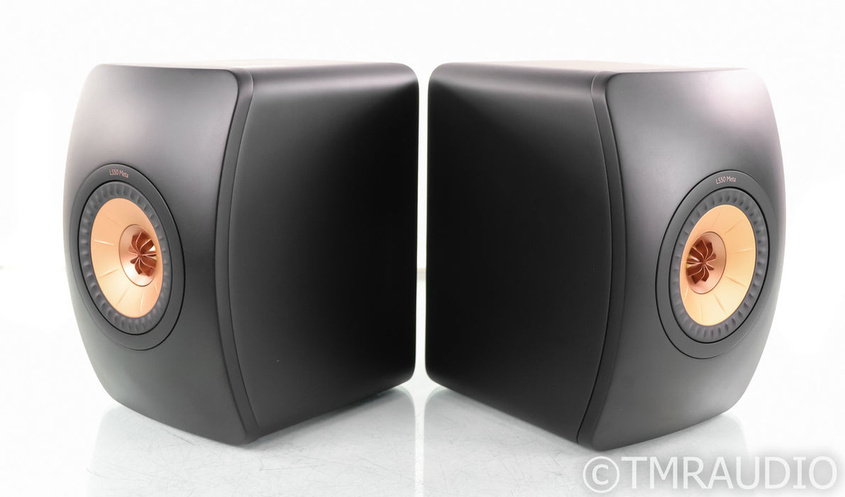 KEF LS50 Meta Bookshelf Speakers; LS-50; Carbon Black Pair