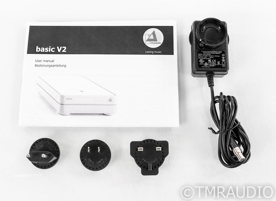 Clearaudio Basic V2 MM / MC Phono Preamplifier; Silver (Open Box)