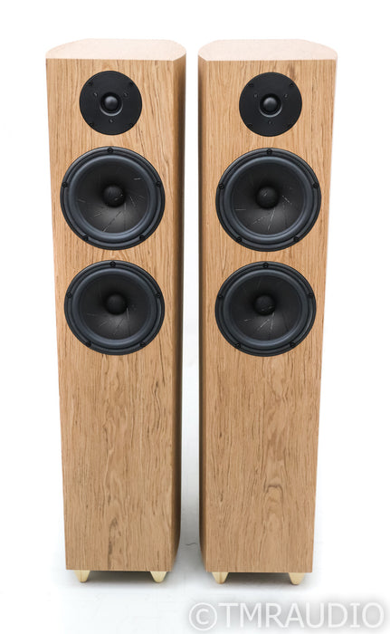 AudioGE Rautilio 130 Floorstanding Speakers; Orzech Canaletto Flader Pair
