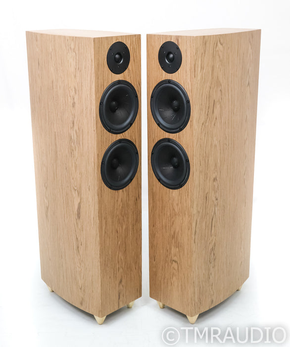 AudioGE Rautilio 130 Floorstanding Speakers; Orzech Canaletto Flader Pair