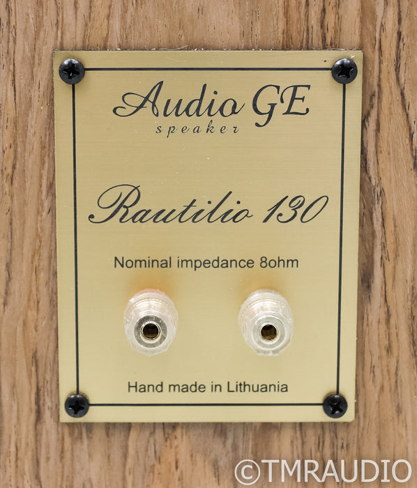 AudioGE Rautilio 130 Floorstanding Speakers; Orzech Canaletto Flader Pair