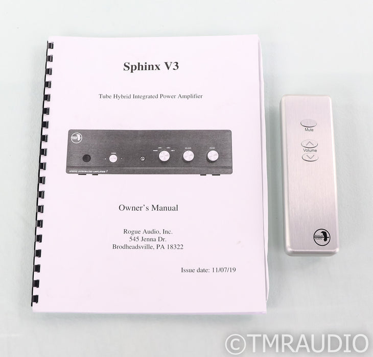 Rogue Audio Sphinx V3 Stereo Tube Hybrid Integrated Amplifier; MM / MC Phono