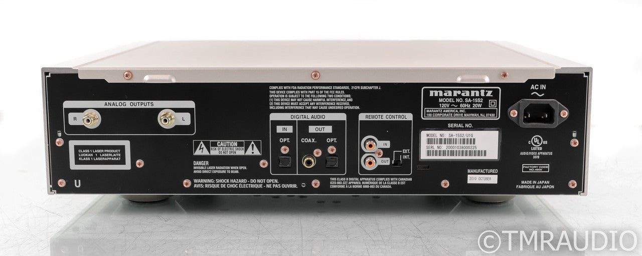 Marantz SA-15S2 SACD / CD Player; SA15S2; Remote; Silver