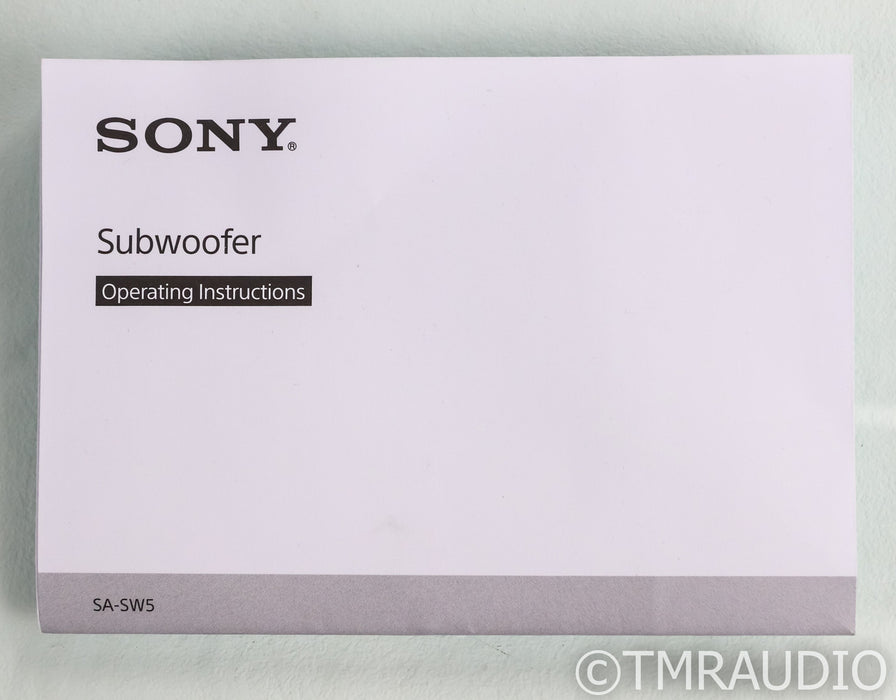 Sony SA-SW5 7" Wireless Powered Subwoofer; SASW5; Black
