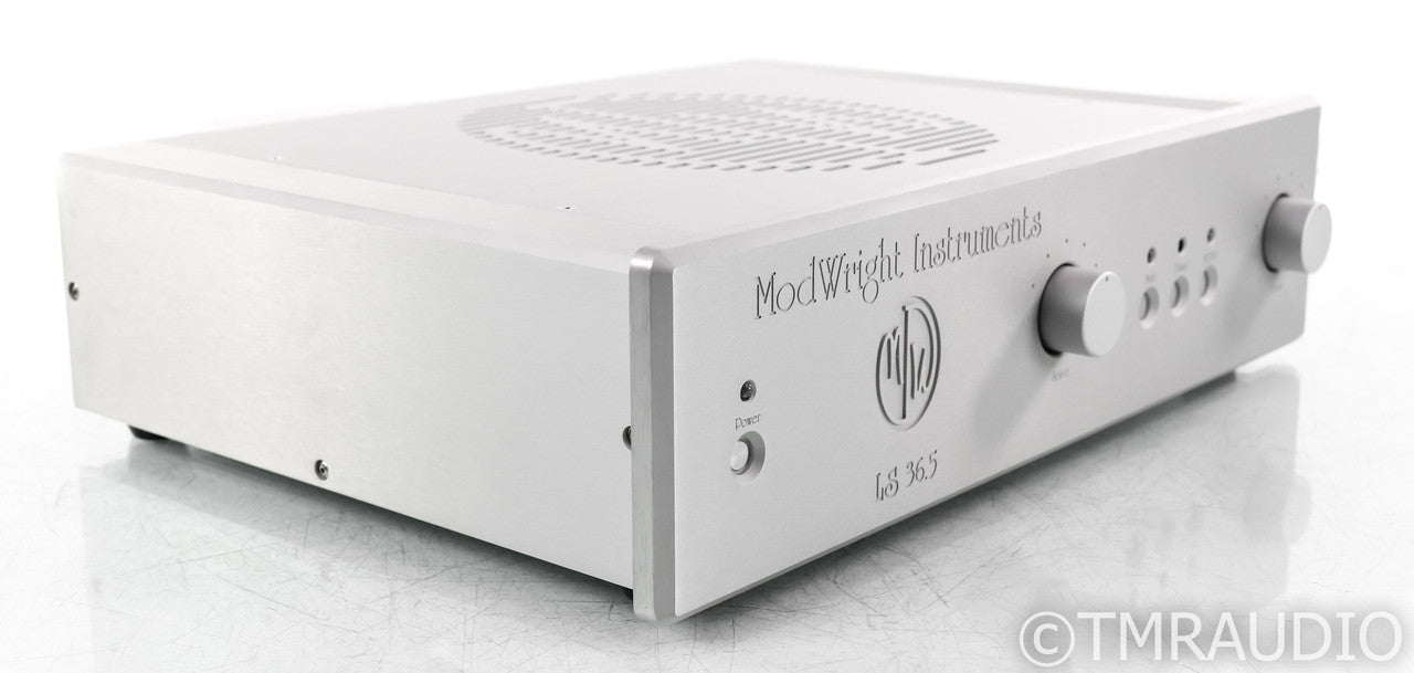 ModWright LS 36.5 Stereo Tube Preamplifier; LS36.5; Silver; Remote (Open Box)