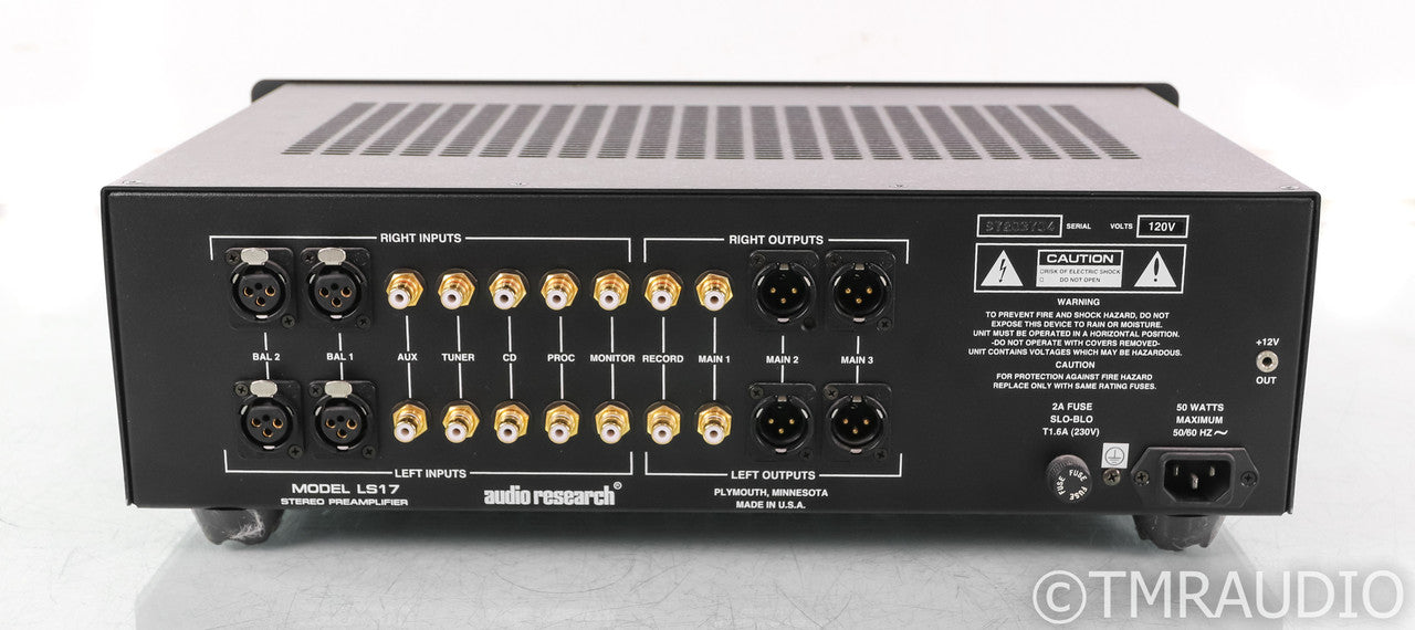 Audio Research LS17 Stereo Tube Preamplifier; Remote; Black; LS-17