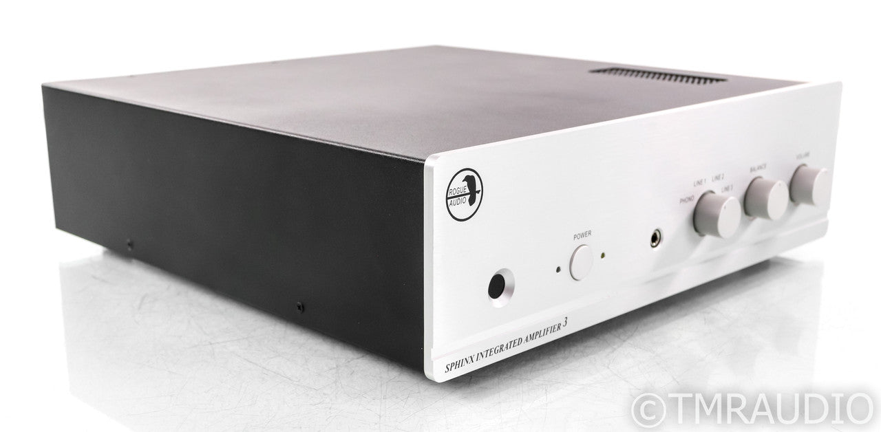 Rogue Audio Sphinx V3 Tube Hybrid Integrated Amplifier; Remote; Silver; MM Phono