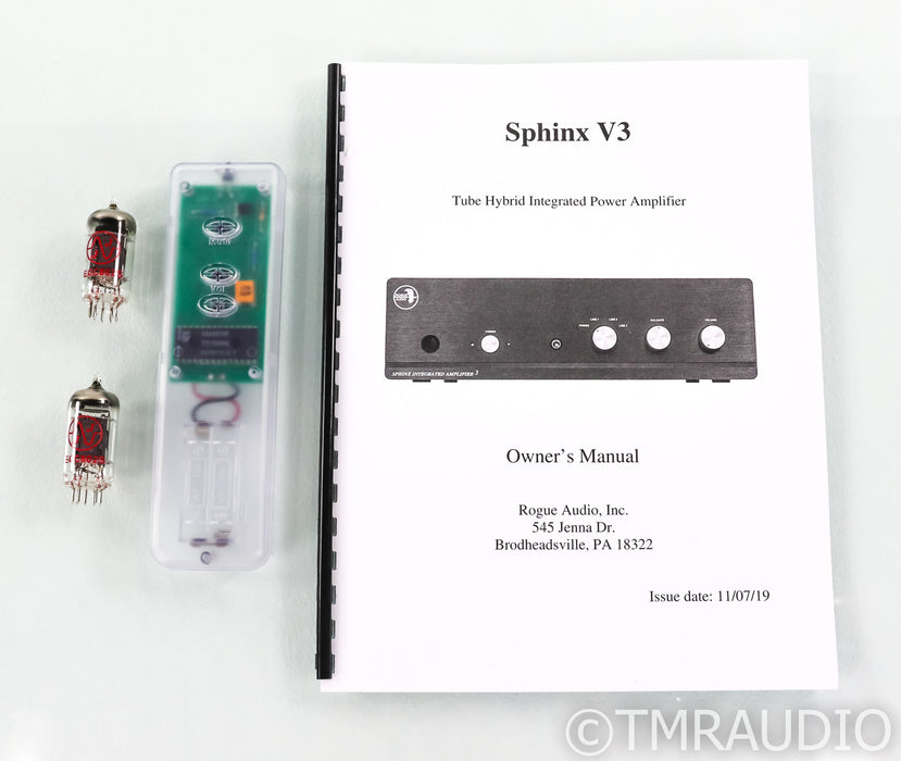 Rogue Audio Sphinx V3 Tube Hybrid Integrated Amplifier; Remote; Silver; MM Phono