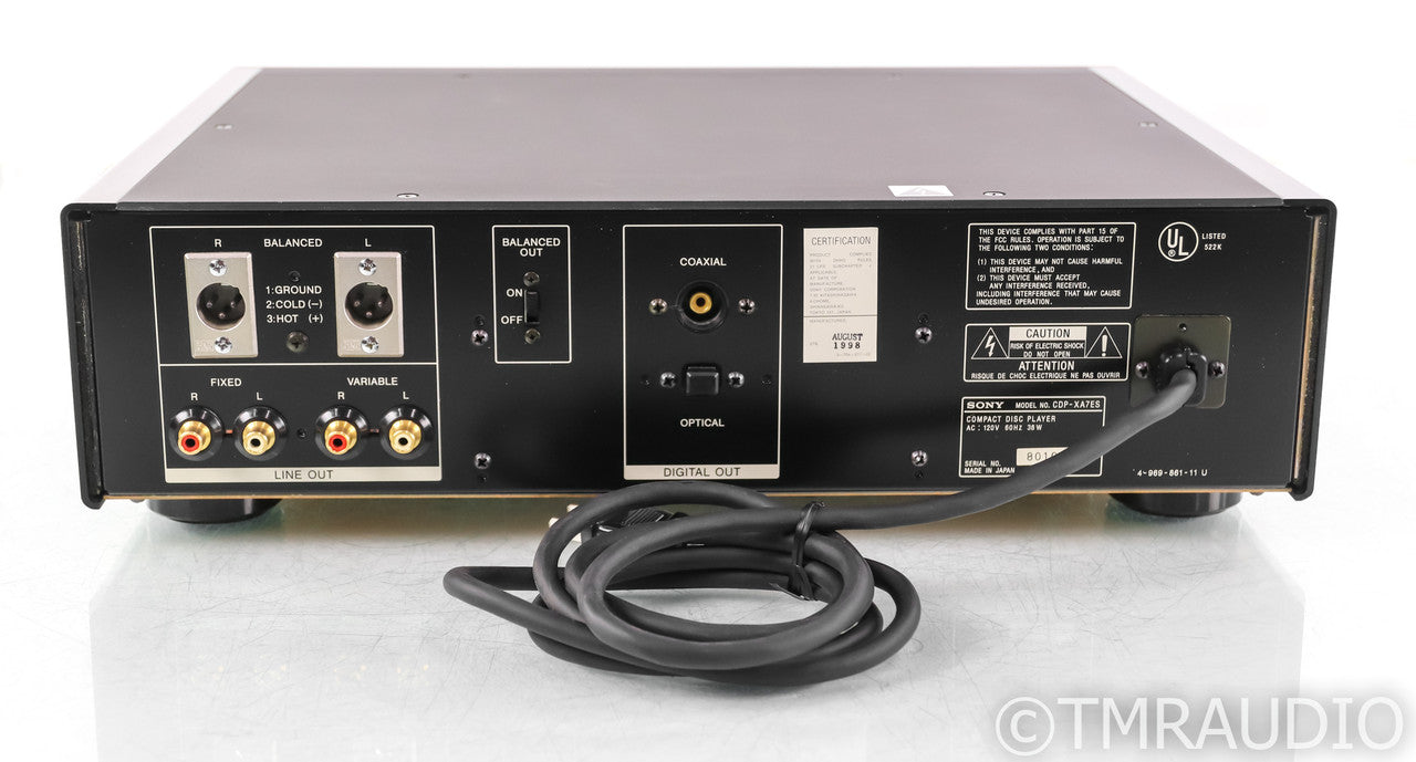 Sony CDP-XA7ES CD Player; CDPXA7ES; Remote