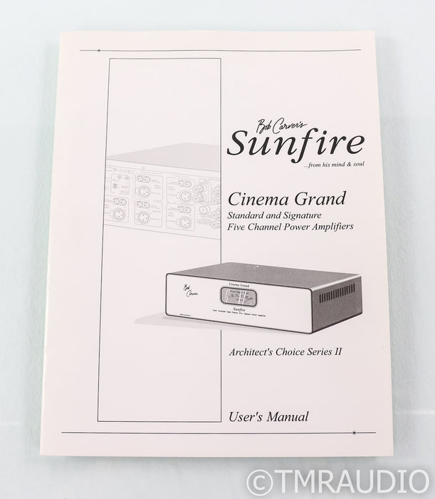 Sunfire Cinema Grand Architect's Choice Series II; Black; Series 2