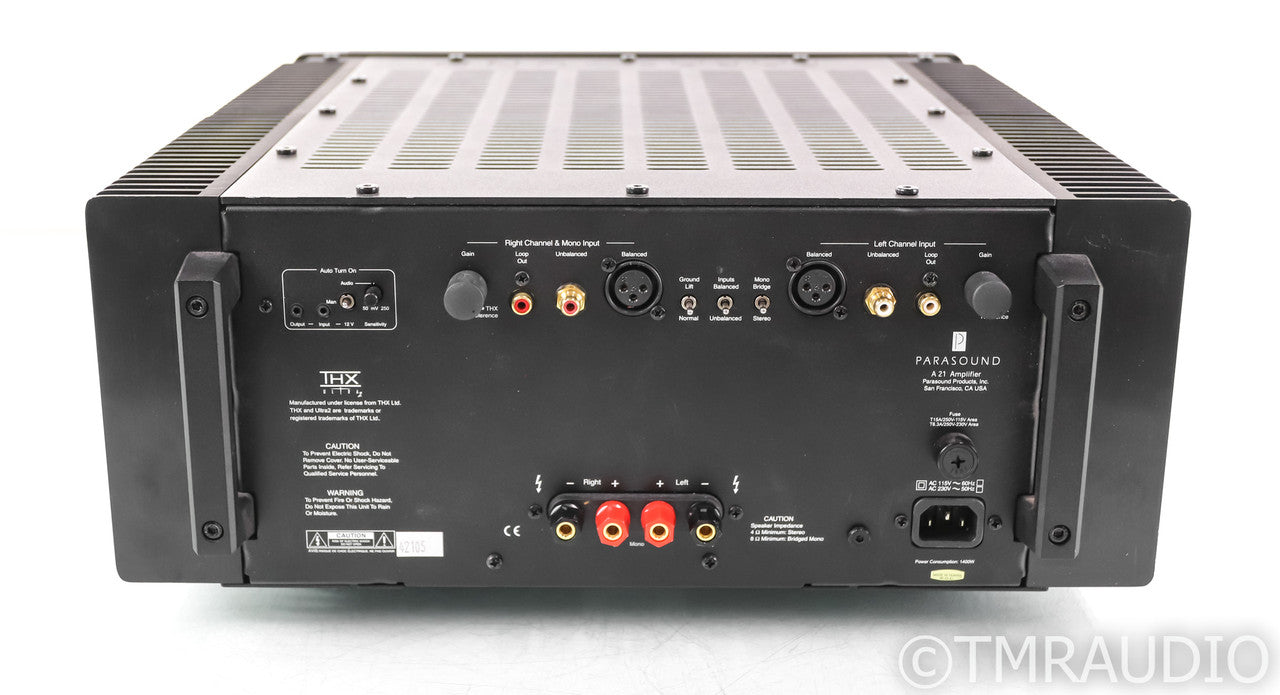 Parasound A 21 Stereo Power Amplifier; A21; Black