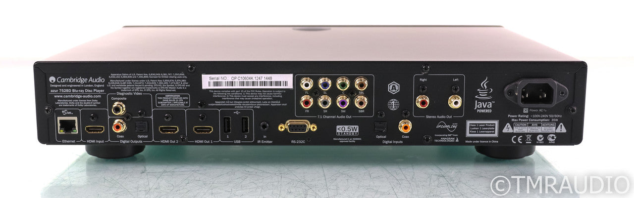 Cambridge Audio Azur 752BD Universal Disk Player; Black; 752-BD (No Remote)