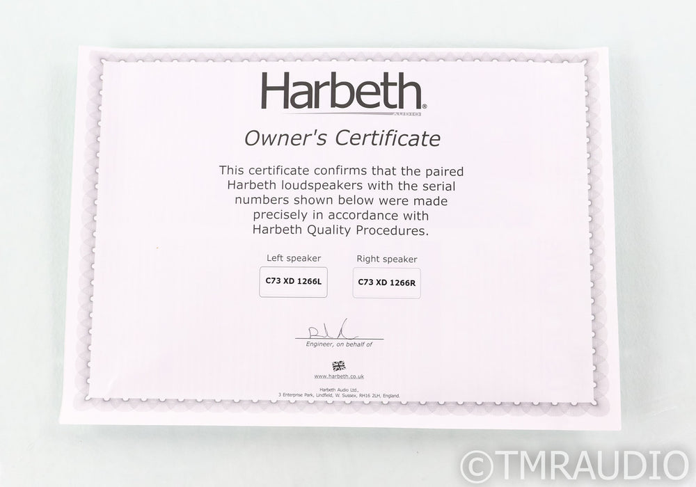 Harbeth HL Compact 7ES-3 XD Bookshelf Speakers; Cherry Pair; 7ES3