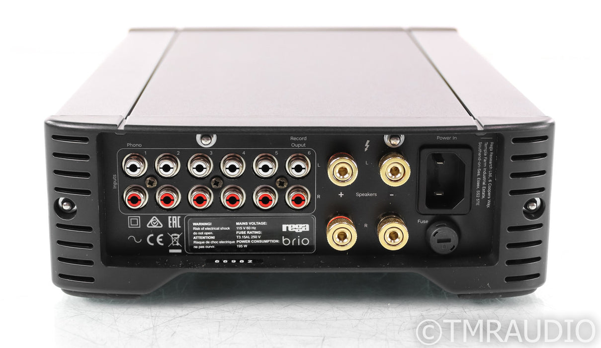 Rega Brio Stereo Integrated Amplifier; Black; Remote (Open Box)